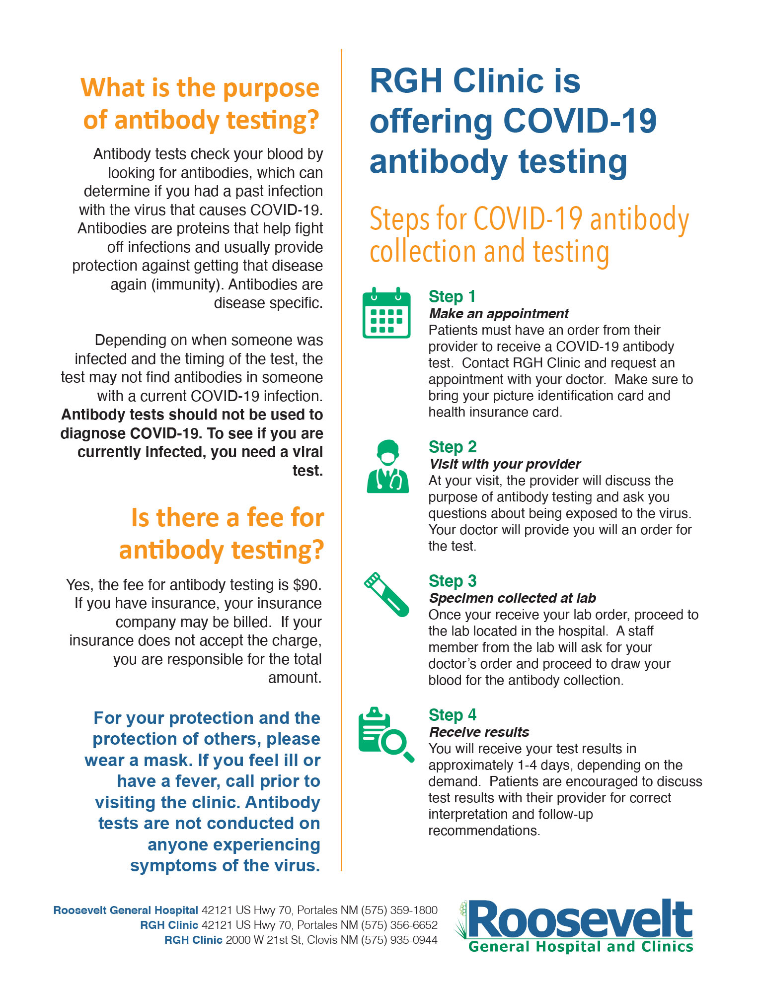 COVID 19 Antibody Testing Flyer